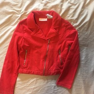 Red Girls Moto Jacket
